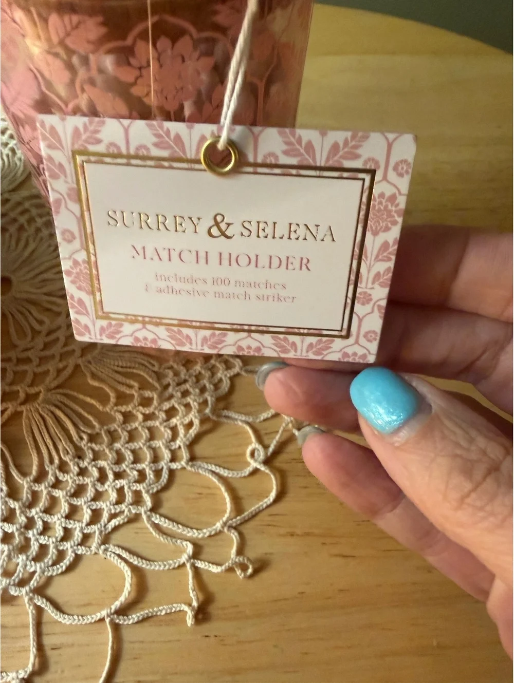 Parisian Rouge Scented Candle with Match Holder